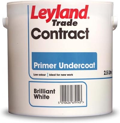 Leyland Trade Contract Primer Undercoat Brilliant White 2.5L New Work Basecoat