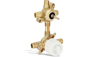 LANMUN U232CIS Brass Shower Diverter Valve Compatible with moen M-CORE with CC/IPS Connections and Stops, 2-Way Only, Heavy-Duty Construction for Tub/Shower Flow Control, Not for 3-Way or Multi-Valve Systems