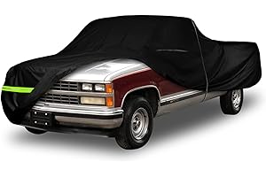 SAPUBK Waterproof Car Cover Compatible with Chevrolet C/K 1500/2500/3500 1988-1999, 2 Door Regular/Standard Cab Short Bed 300D All Weather Classic Car Covers with Zipper Door for Snow Rain Protection