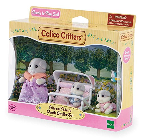 Calico Critters Patty & Paden's Double Stroller Set