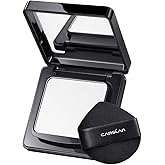 CARSLAN Waterproof Face Pressed Powder Compact, 24H Longlasting Oil Control Pressed Setting Powder Talc-Free Makeup, Shine Free, Poreless, Smooth, 01 Translucent for dry&com skin (0.28Oz)