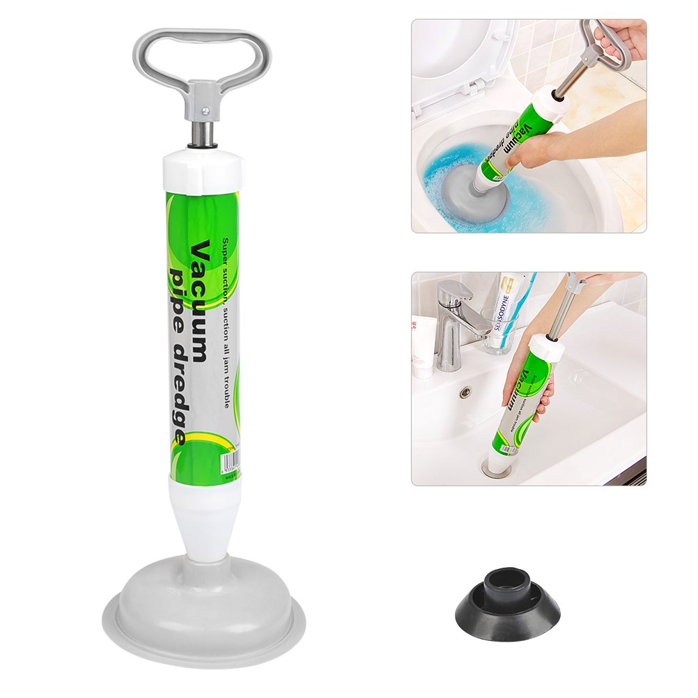 TIMESETL Toilet Plunger, Plunger Sink Unblocker, Sink Plungers for Unblocking, Plunger Toilet Unblocker, Powerful Sink Plunger, Bathroom Sink Unblocker with 2 Heads for Toilet Bathroom