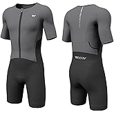 Lo.gas Triathlon Suits Mens,High Elasticity Breathable Quick-qrying Trisuit Race Skinsuits Cycling Swimskin Bike Swim Run