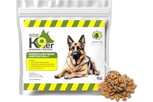 S.O.S. FOOD LAB LLC SOS Food Lab Emergency Dog Food Ration (40 Oz) - Pet Food Contains High Protein Chicken for Any Size Dog Breed - Ready to Eat Dry or Add Water - 5 Year Shelf Life - Formulated for Increased Endurance