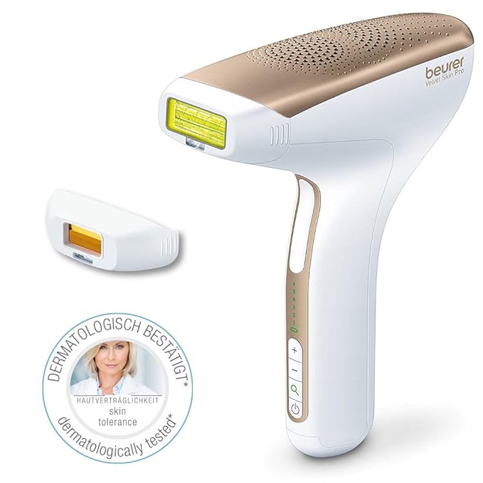 Beurer IPL Velvet Skin Pro Akkugerät, dauerhafte Haarentfernung, klinisch getestet, große Lichtfläche, 300.000 Lichtimpulse