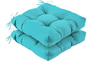 IASEAHK Outdoor Chair Cushions Set of 2, 19" x 19" x 5", Waterproof Outdoor Seat Cushions for Patio Furniture, Fade-Resistant