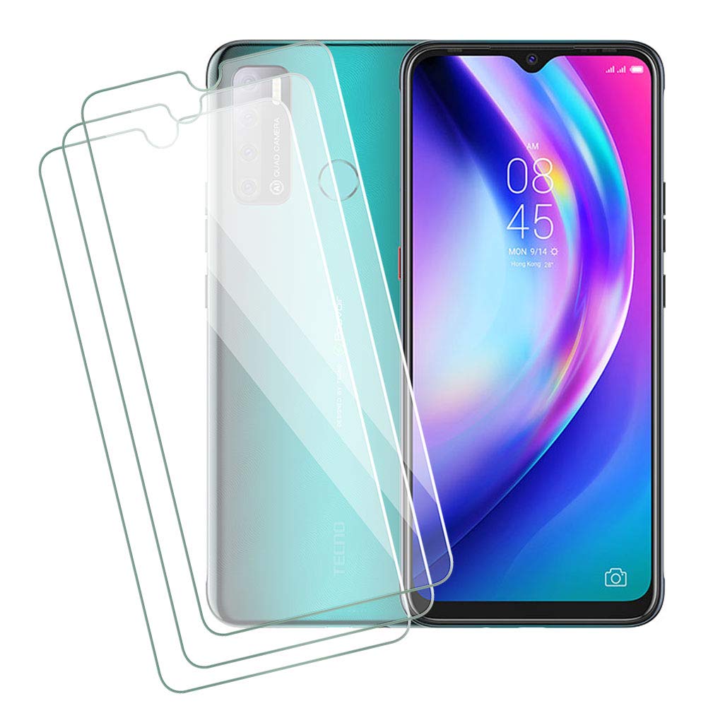 KJYF Pack of 3 tempered glass screen protectors for Tecno Pouvoir 4 (7.0"), HD clear tempered glass screen protector, tempered glass screen protector, 9H hardness.