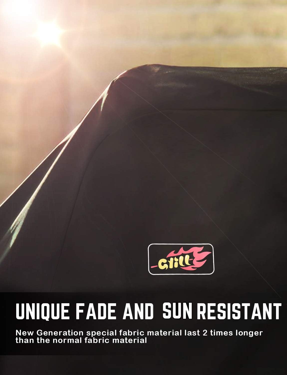 Homitt Gas Grill Cover, 58-inch 3-4 Burner 600D Heavy Duty Waterproof BBQ Cover with Handles and Adjustable Straps for Most Brands of Grill -Black : Garden & Outdoor