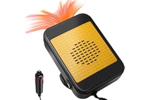 MICLSRS 12V Car Heater That Plugs Into Cigarette Lighter, 150W Windshield Defogger, 2 in 1 Dashboard Heater for Car, 360° Rotatable Defroster Demister for Vehicle, Fast Heating
