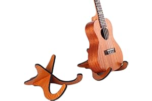 SUNTRADE Portable Folding Wooden Ukulele Stand Holder for Ukulele mandolins, Violins