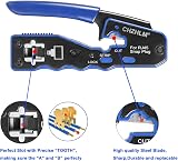 CHZHLM RJ45 Pass Through Crimping Tool Kit 3 in 1 Cat5 Cat6 w Tester view 4