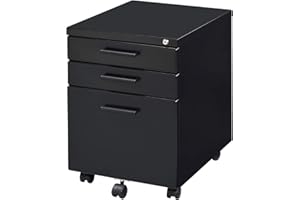 ACME FURNITURE Acme Peden Wooden Rectangular 3-Drawer File Cabinet with Casters in Black