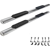 Galaxy Auto 4" Oval Straight for 2009-18 Dodge RAM 1500 & 2010-24 RAM 2500/3500 Crew Cab - Side Steps Nerf Bars Running Board