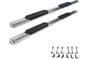 Galaxy Auto 4" Oval Straight for 2009-18 Dodge RAM 1500 & 2010-24 RAM 2500/3500 Crew Cab - Side Steps Nerf Bars Running Board