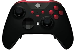 eXtremeRate Scarlet Red Replacement Buttons for Xbox One Elite Series 2 Controller, LB RB LT RT Bumpers Triggers ABXY Start B