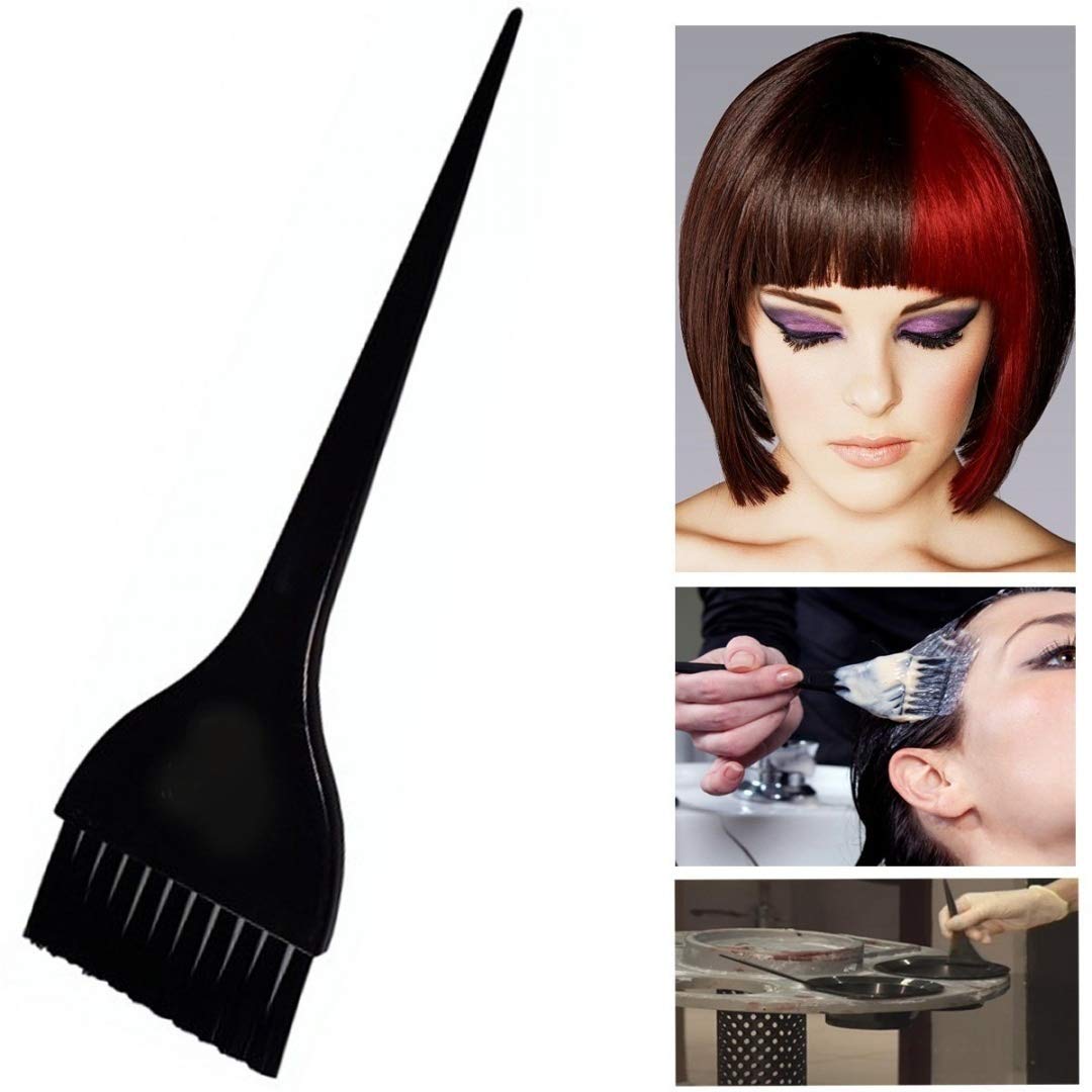 HAIRDRESSING LARGE BLACK HAIR TINT APPLICATION HAIR DYE COLOURING BLEACH BRUSH