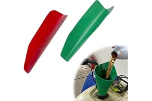 2 Pack Flexible Draining Oil Funnel, 14.5" x 6.7" Free Folding Flexible Soft Rubber Drainage Oil Deflector Funnel Tool, Unive