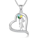 LES OSEWA Autism Necklace 925 Sterling Silver Puzzle Piece Pendant ASD Autism Jewelry Autism Awareness Gifts for Women Inspirational Gifts
