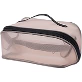 ETTP Travel Makeup Bag,Large Capacity Cosmetic Bags for Women,Toiletry Bag Make up Organizer with Divider and Handle (Pink)