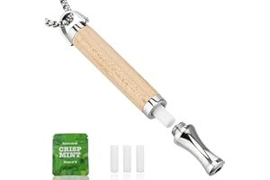 Veroral Anxiety Breathing Necklace with Resistance, Quit Smoking Necklace with Mint Filter, Quit Vaping Tool with Air Filter, Anxiety Relief Breathing Tool (Maple)