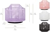 EXERZ Desk Organiser 360 Rotating Mesh Caddy Light Purple 5 Compartments view 2
