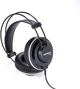 Samson SR990 Over-Ear Studio Headphones with 50mm Drivers and Adapter