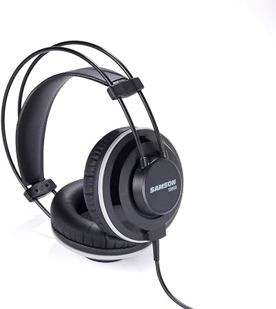 Samson SR990 Over-Ear Studio Headphones with 50mm Drivers and Adapter