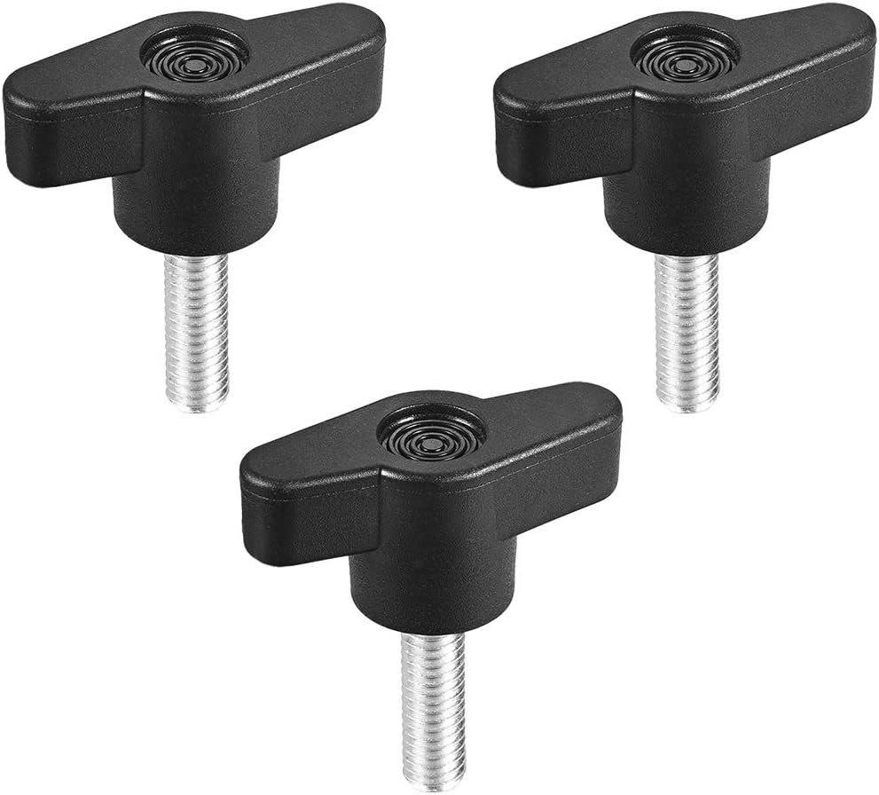 Pomos Sourcingmap M5 x 40 mm macho rosca moleteada perillas de sujeción