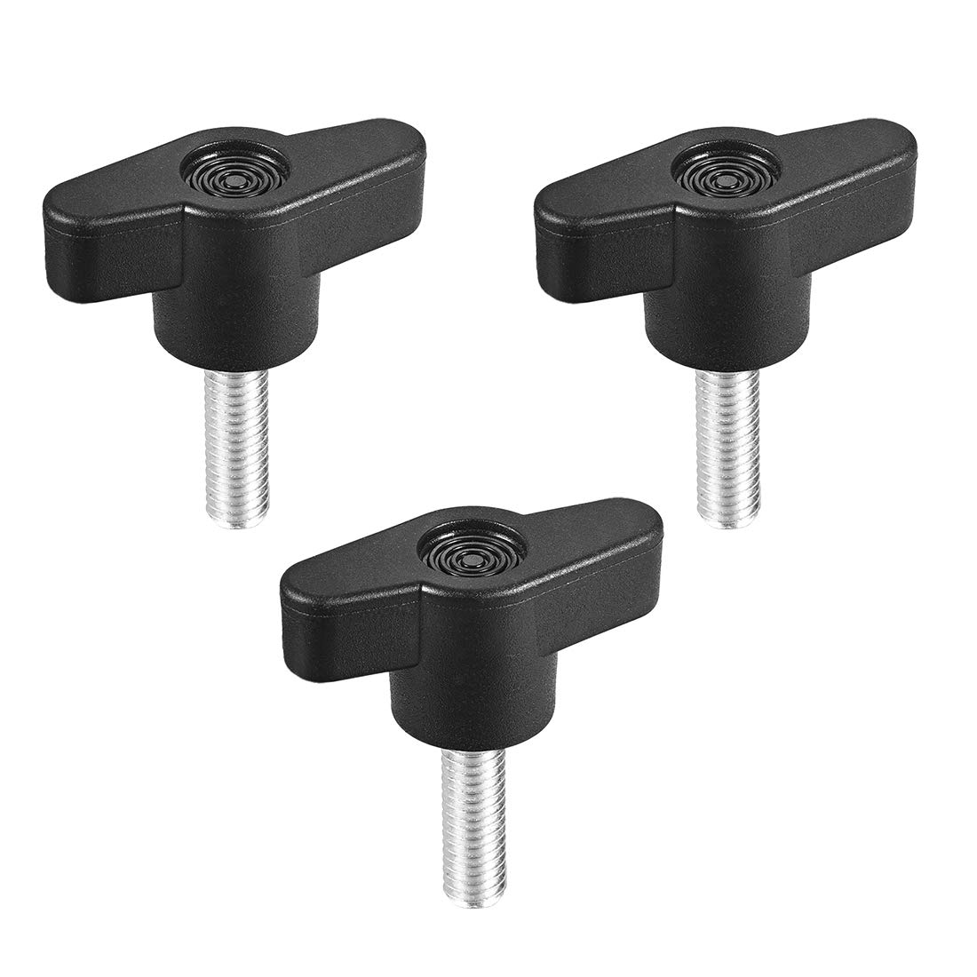 uxcell Clamping Handle Screw Knobs Handle M6 x 20mm Threaded T-Shape 3pcs