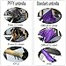 PFFY Inverted Umbrella Double Layer Reverse Folding Umbrella Windproof for Car Golf Umbrella Light Blue