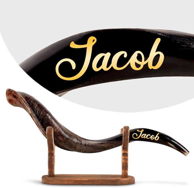 HalleluYAH Customized Shofar From Israel Authentic Odorless Curved