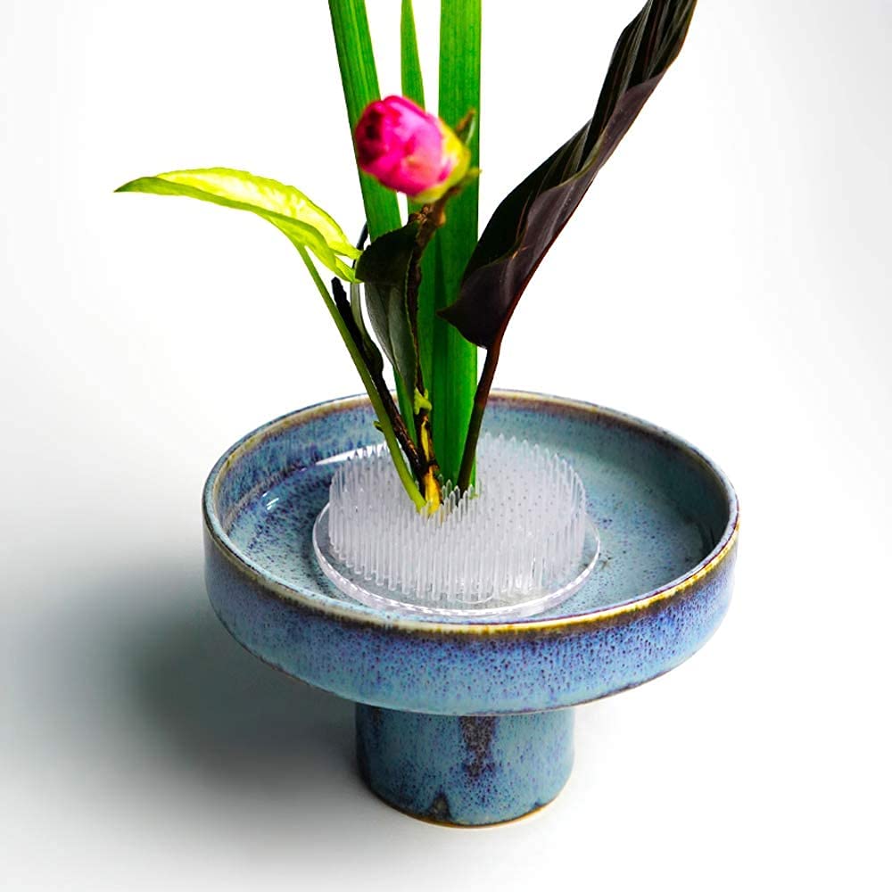 Set of 2 Flower Frog Clear Plastic Pin Frog Flower Arrangement Holder 2.76