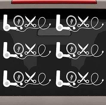 Amazon Com Bluegrass Decals 6 Count Value Pack Love Dryer Mirror