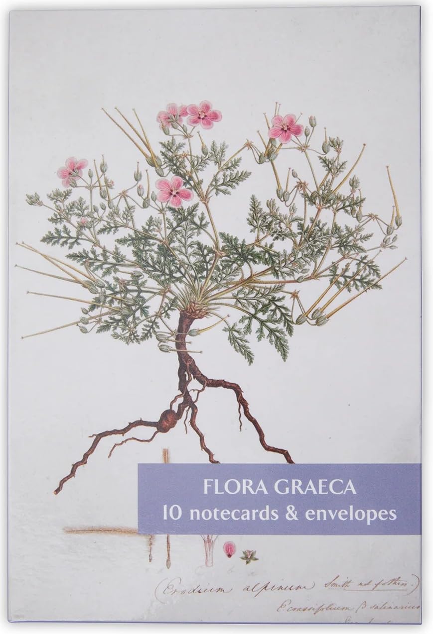 Fitzwilliam Museum Flora Graeca Illustrations Note-let Blank Pack of 10 Cards University of Cambridge (2 each of 5 Designs)