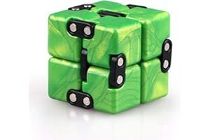 QIYI Little Golden Elephant Upgraded Infinity Cube Fidget Toy,Cool Mini Gadget Best for Stress and Anxiety Relief and Kill Time, Special Designed Texture Artistic and Fashion(Emerald Green)