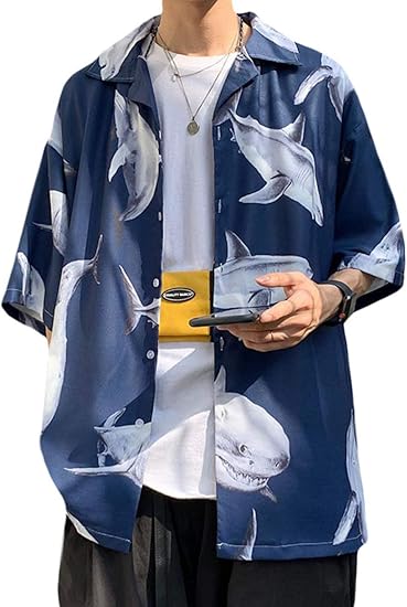 Amazon Shuming アロハシャツ メンズ 半袖 プリント シャツ ゆったり 開襟シャツ 総柄 おしゃれ 夏服 カジュアルシャツ 通気 速乾 ビーチ リゾート シャツ 通販