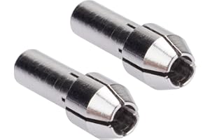 SUPERDI 42-77-0400 2460-20 1/8 In Rotary Tool Collet Fit for Dremel Silver Color (2Pcs)