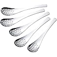 Shimomura Planning 38533 Astragalus Spoon, Hole, Set of 5, Made in Japan, Dishwasher Safe, Total Length 7.1 inches (18 cm), Cut and Scoop Juice, Ramen, Pot, Cone, Tuna Can, Instead of a Masher,