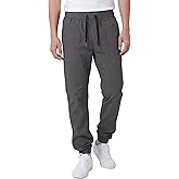 ITALYMORN Khaki Chino Joggers for Men Elastic Ankle and Waist Summer Casual Pants with Pockets