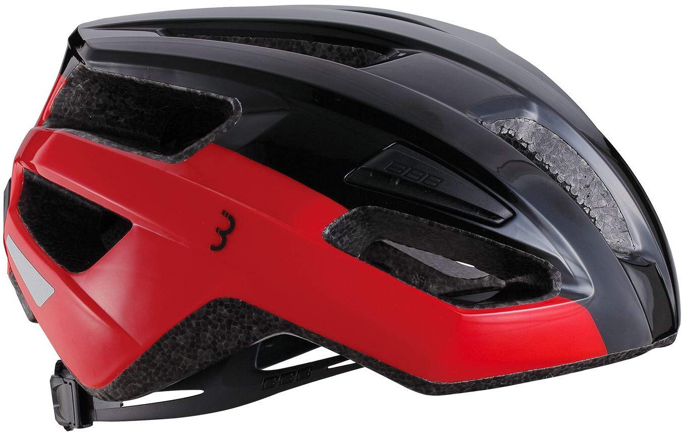 BBB Cycling Unisex's helmet Kite, Black/Red, M (55-58cm)