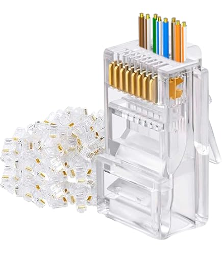 50 Pezzi Modulo Jack Giallo Mini-Com TX6 Plus CJ688TGYL – Nuovi, Senza Marca