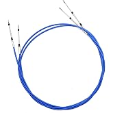 Saihisday 8FT 10FT 13FT 14FT 15FT 2Pcs Marine 33C Throttle Shift Remote Control Box Cable Replacement for Yamaha Outboard Engine Boat Motor Steering System Blue (8FT)