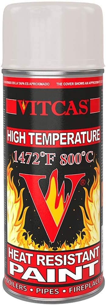 Vitcas Heat Resistant Paint Spray 800 C Cream Beige Fireproof Anti Corrosive