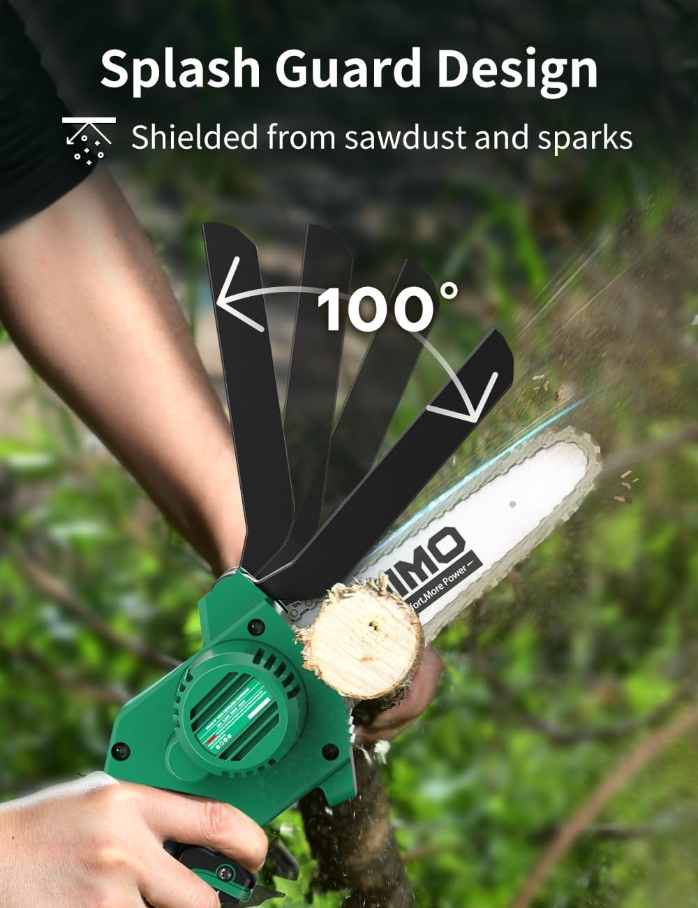 KIMO Mini Chainsaw 6 Inch Cordless, Small Chainsaw Battery Powered Chainsaw w/ 20V 2000mAh Battery & Charger, Portable Handheld Chain Saw Electric Chainsaw for Wood Cutting Tree Trimming Gardening