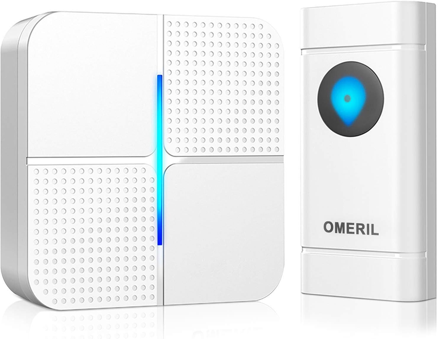 Wireless Doorbell, OMERIL IP55 Waterproof Door Bell Chime Kit with