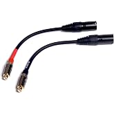 WJSTN XLR to RCA Cable XLR Male to RCA Female Adapter 3 Pin HiFi Audio Cable 2 Pack 6 Inches