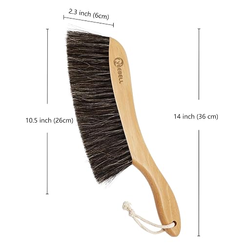Horse Hair Dusting Brush 14" Long, Soft Brush For