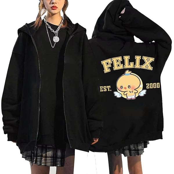 Amazon.com: KARMA Album STAR Zip Up Hoodie Jacket Felix Hyunjin