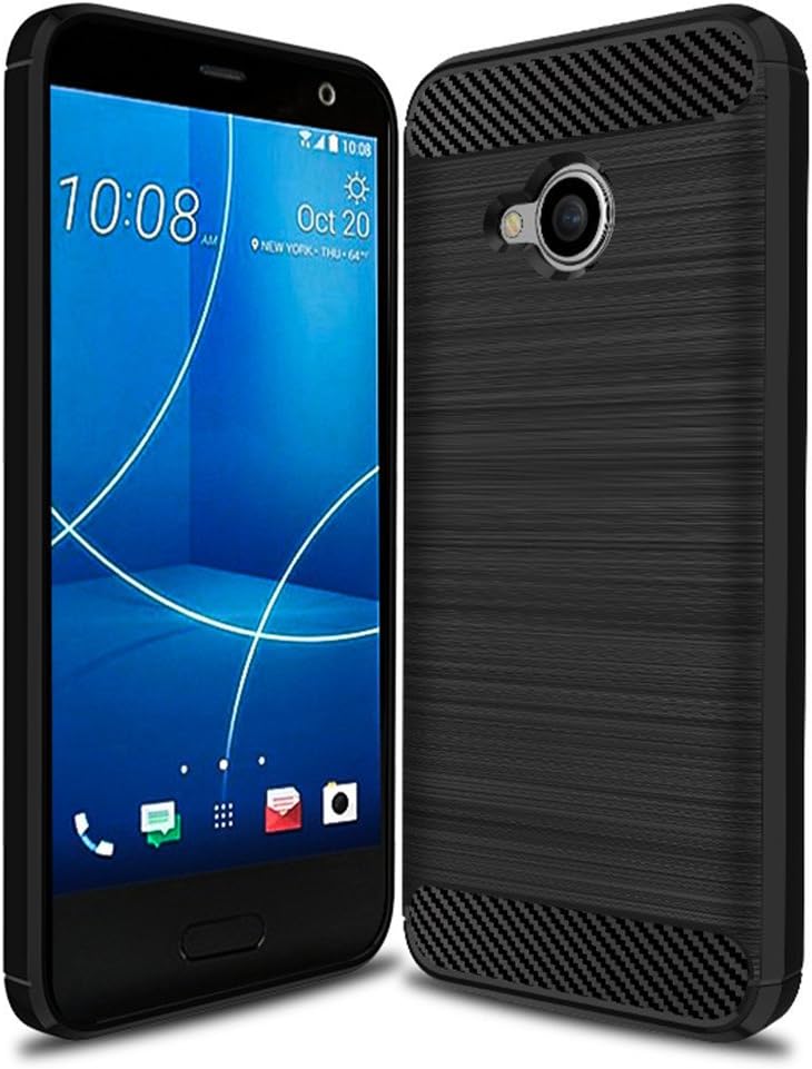 HTC U11 Life Case,Mustaner Shock-Absorption Flexible TPU Rubber Soft Silicone Full-body Protective Cover for HTC U11 Life (Black)