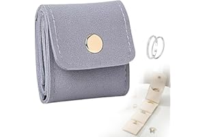 JUDUNA Mini Travel Jewelry Bag, 2025 New Mini Travel Jewelry Roll Bag, Foldable Travel Jewelry Organizer Case, Multifunctional Travel Jewelrys Pouch With Buckle (Gray)